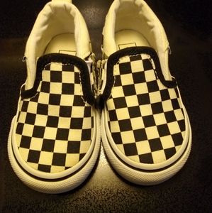 Checkerboard Pattern Vans Toddler Shoes
